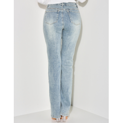 Jeans pattes d'eph à couture contrastante