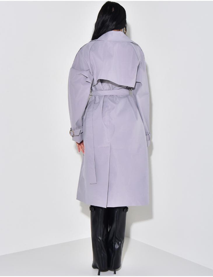 Oversize-Trenchcoat mit Taillengürtel