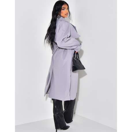 Oversize-Trenchcoat mit Taillengürtel