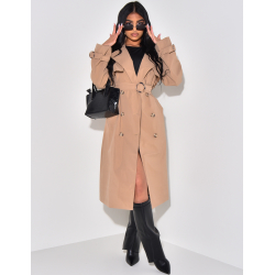 Trench oversize à ceinture à la taille Trench oversize à ceinture à la taille