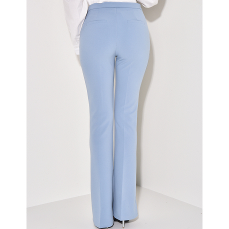 Pantalon de tailleur taille haute coupe flare