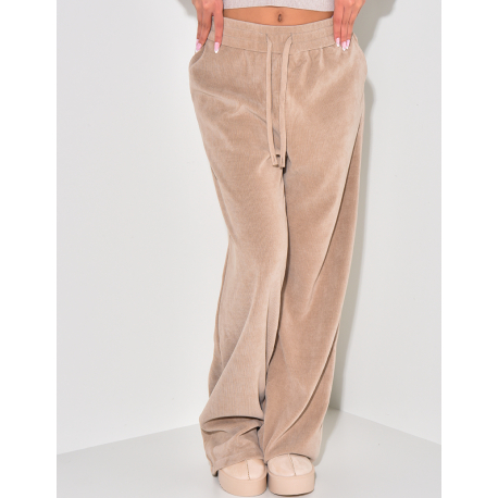 Jogginganzug mit hoher Taille aus Samt Jogginganzug mit hoher Taille aus Samt