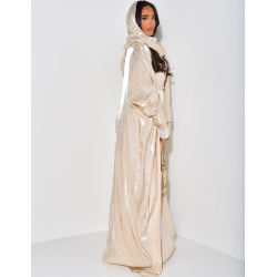 Ensemble 3 pièces, Robe, Kimono et Voile irisé