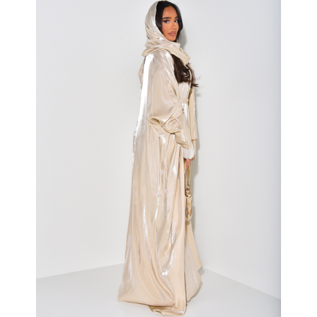 Ensemble 3 pièces, Robe, Kimono et Voile irisé