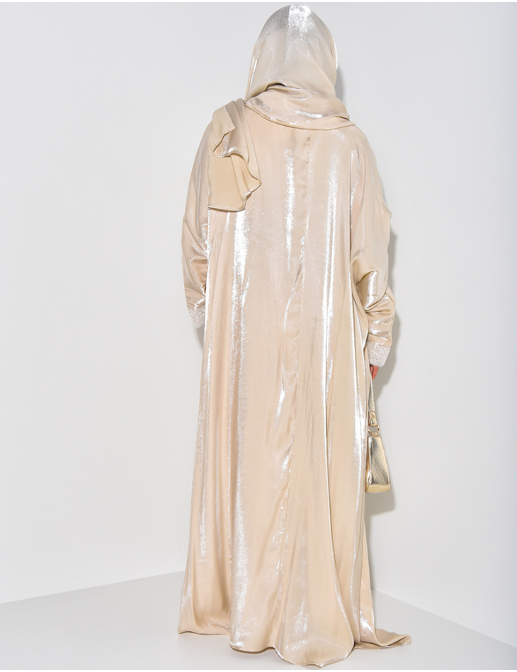 Ensemble 3 pièces, Robe, Kimono et Voile irisé