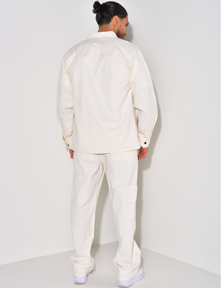 Ensemble pantalon à poches et chemise manches longues Ensemble pantalon à poches et chemise manches longues