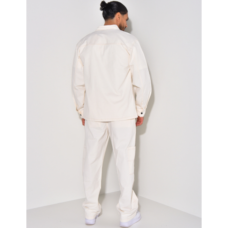 Ensemble pantalon à poches et chemise manches longues Ensemble pantalon à poches et chemise manches longues