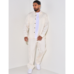 Ensemble pantalon à poches et chemise manches longues Ensemble pantalon à poches et chemise manches longues