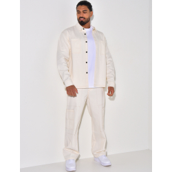 Ensemble pantalon à poches et chemise manches longues Ensemble pantalon à poches et chemise manches longues