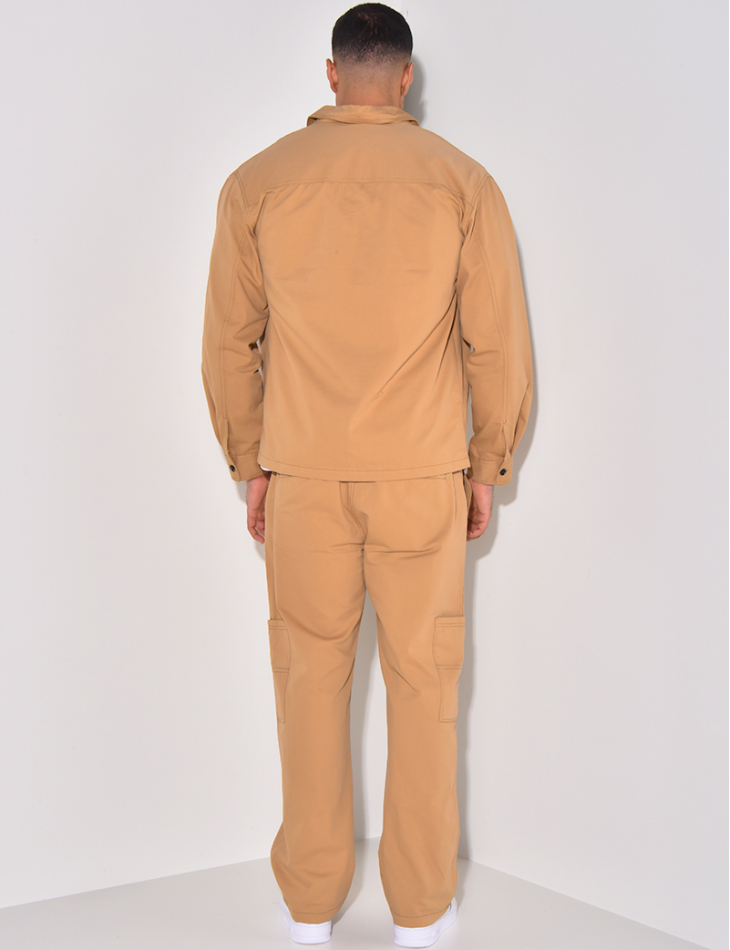 Ensemble pantalon à poches et chemise manches longues