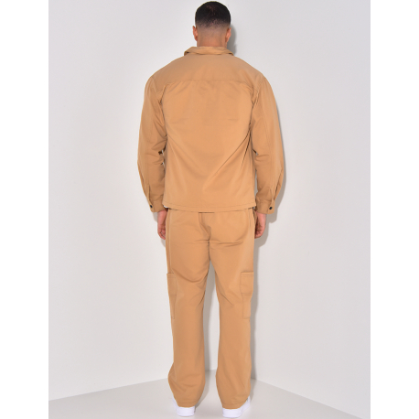 Ensemble pantalon à poches et chemise manches longues