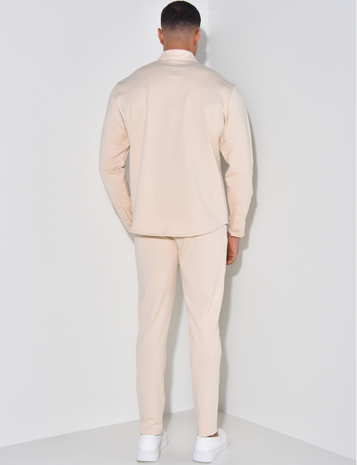 Ensemble pantalon et chemise à col rond Ensemble pantalon et chemise à col rond