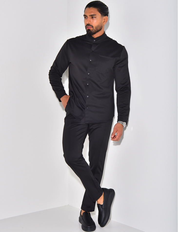 Ensemble pantalon et chemise à col rond Ensemble pantalon et chemise à col rond