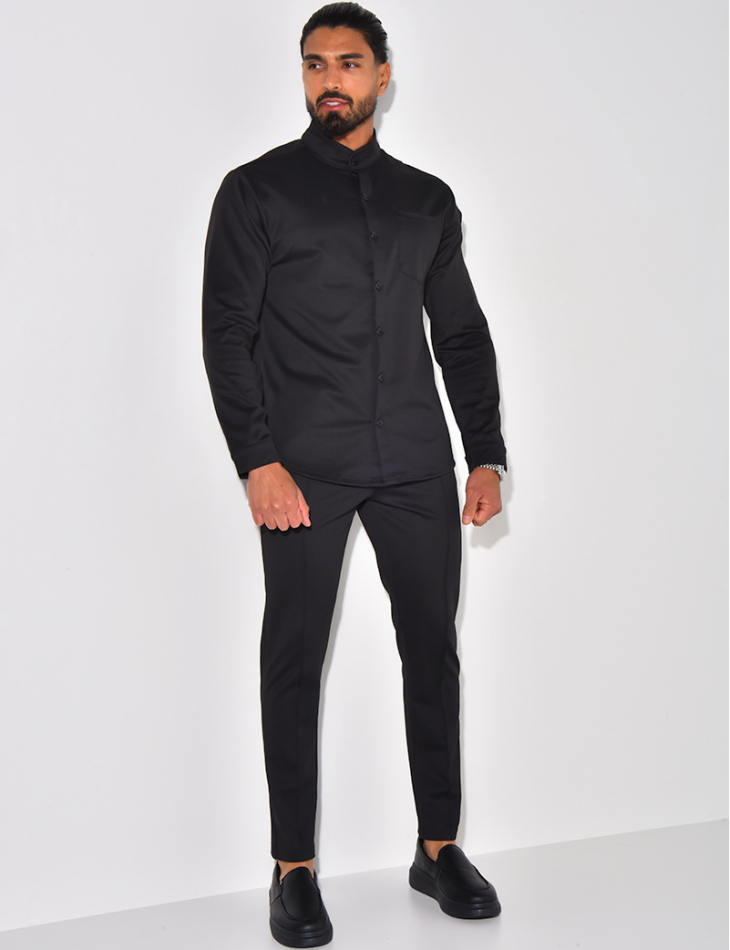 Ensemble pantalon et chemise à col rond Ensemble pantalon et chemise à col rond