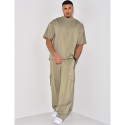 Ensemble pantalon à poches et t-shirt uni Ensemble pantalon à poches et t-shirt uni