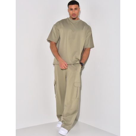 Ensemble pantalon à poches et t-shirt uni Ensemble pantalon à poches et t-shirt uni