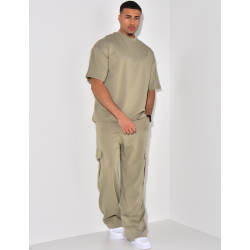 Ensemble pantalon à poches et t-shirt uni Ensemble pantalon à poches et t-shirt uni