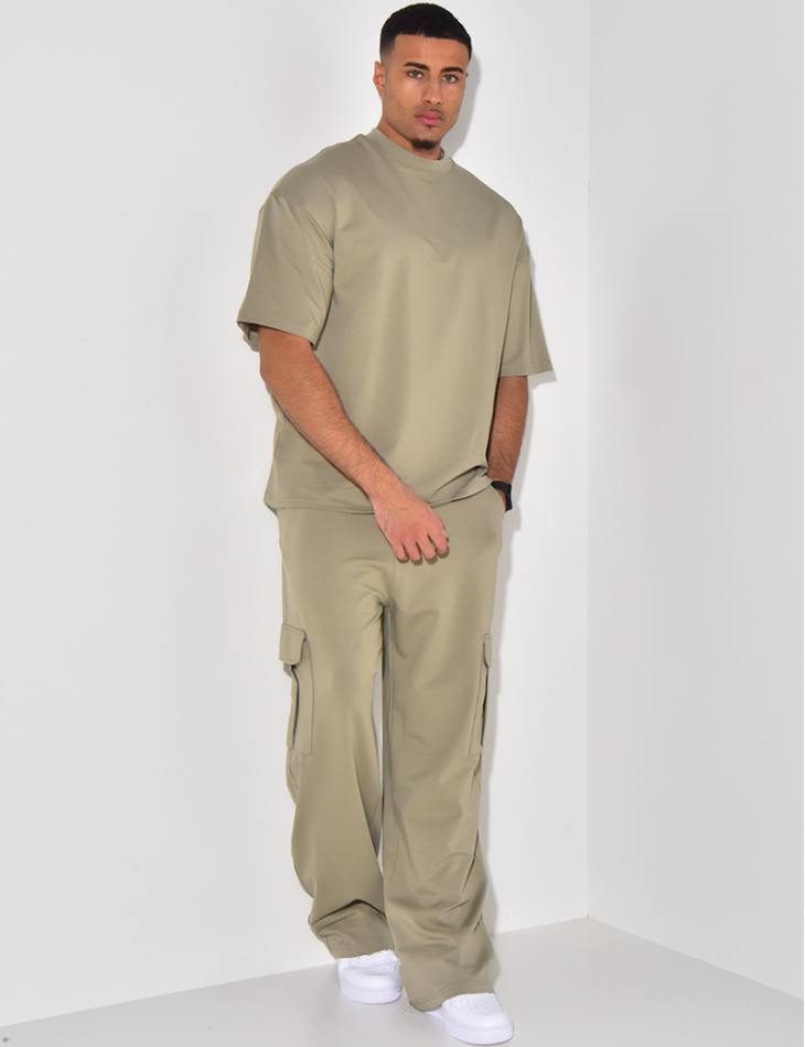 Ensemble pantalon à poches et t-shirt uni Ensemble pantalon à poches et t-shirt uni