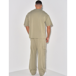 Ensemble pantalon à poches et t-shirt uni Ensemble pantalon à poches et t-shirt uni