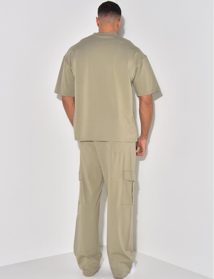 Ensemble pantalon à poches et t-shirt uni Ensemble pantalon à poches et t-shirt uni