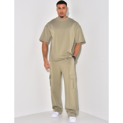 Ensemble pantalon à poches et t-shirt uni Ensemble pantalon à poches et t-shirt uni