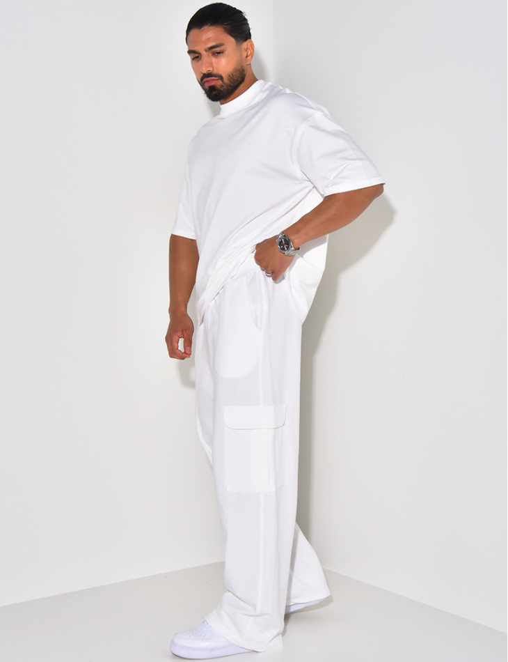 Ensemble pantalon à poches et t-shirt uni Ensemble pantalon à poches et t-shirt uni
