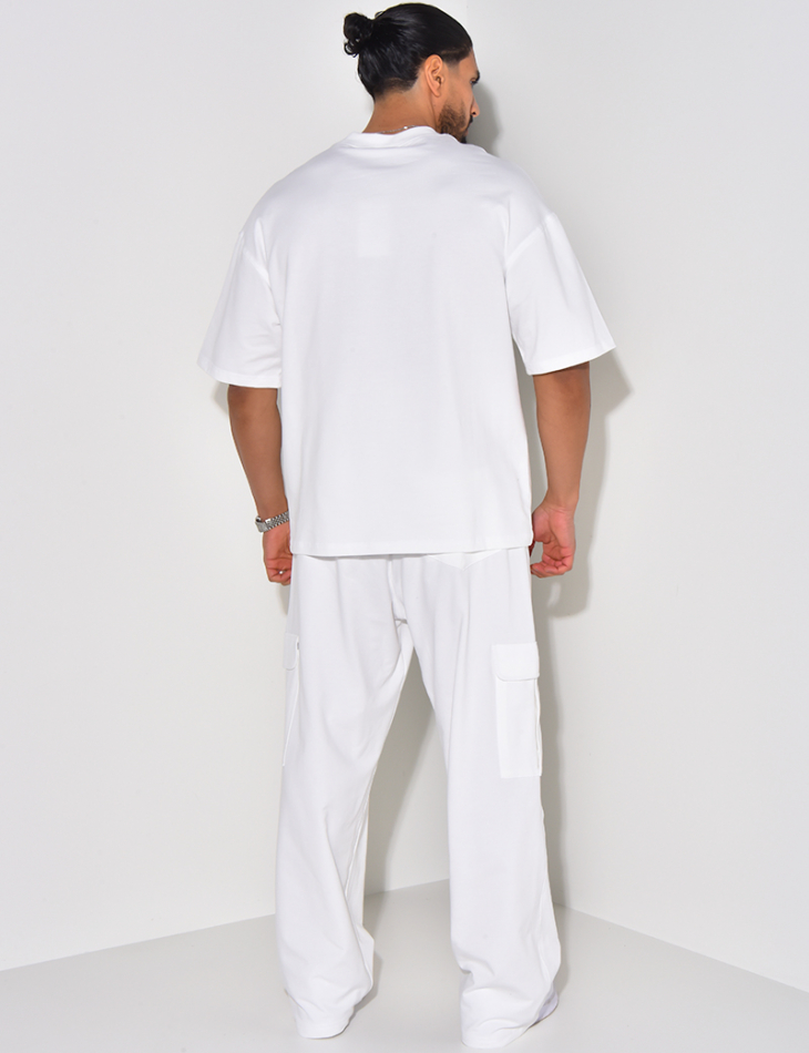 Ensemble pantalon à poches et t-shirt uni Ensemble pantalon à poches et t-shirt uni
