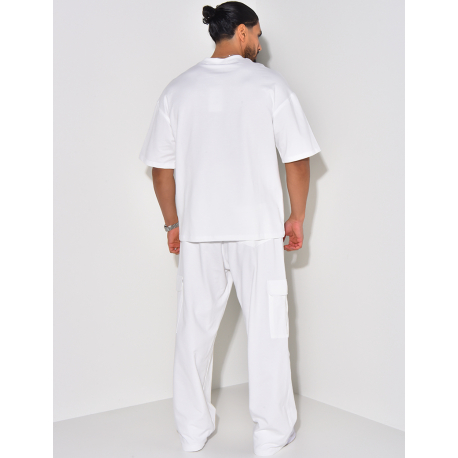 Ensemble pantalon à poches et t-shirt uni Ensemble pantalon à poches et t-shirt uni