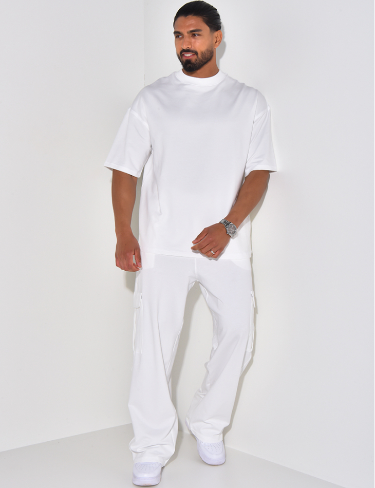 Ensemble pantalon à poches et t-shirt uni Ensemble pantalon à poches et t-shirt uni