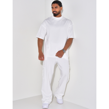Ensemble pantalon à poches et t-shirt uni Ensemble pantalon à poches et t-shirt uni