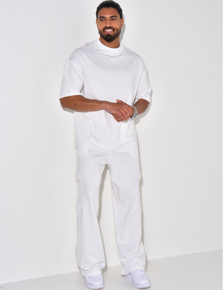 Ensemble pantalon à poches et t-shirt uni Ensemble pantalon à poches et t-shirt uni