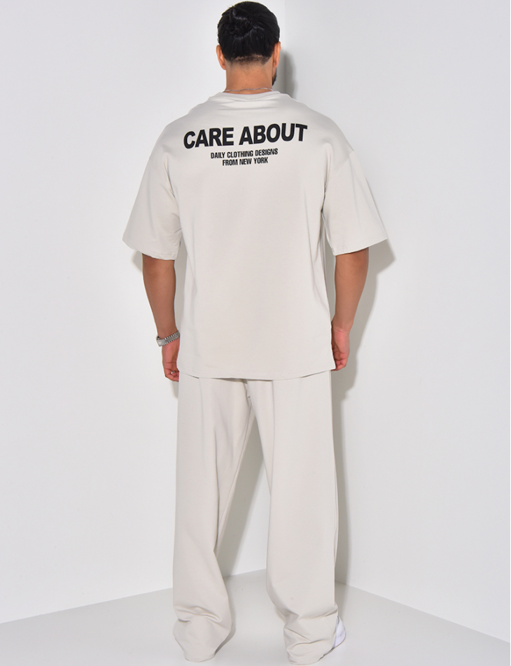 Ensemble pantalon et t-shirt "Care about" Ensemble pantalon et t-shirt "Care about"