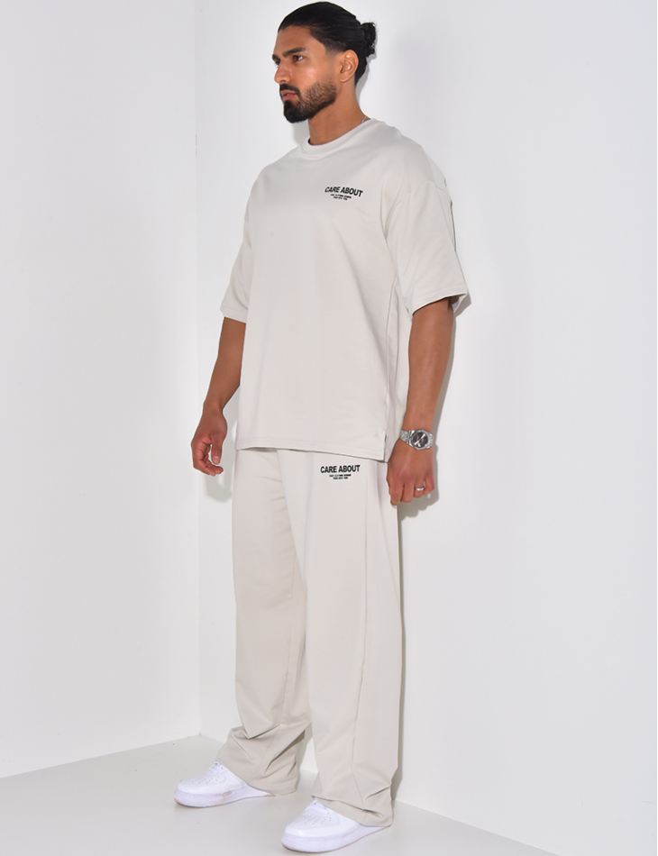 Ensemble pantalon et t-shirt "Care about" Ensemble pantalon et t-shirt "Care about"