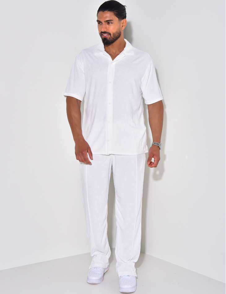 Ensemble chemise et pantalon en éponge Ensemble chemise et pantalon en éponge