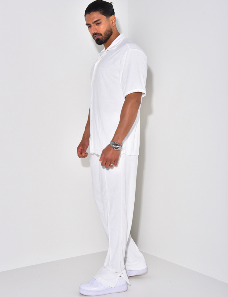 Ensemble chemise et pantalon en éponge Ensemble chemise et pantalon en éponge