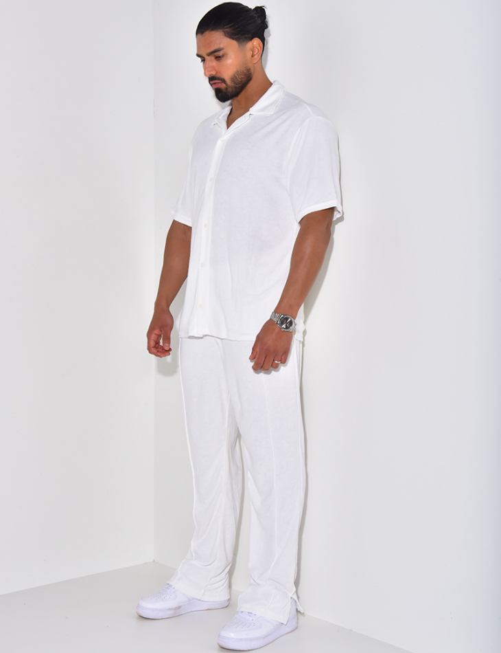 Ensemble chemise et pantalon en éponge Ensemble chemise et pantalon en éponge