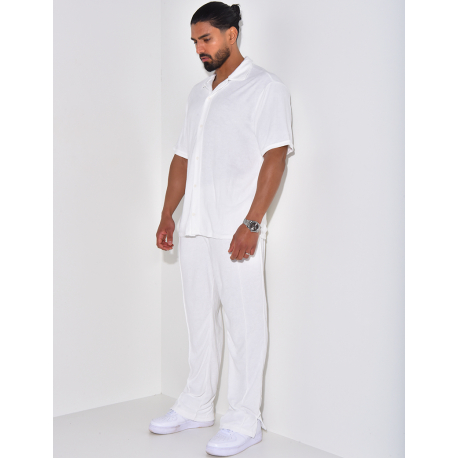 Ensemble chemise et pantalon en éponge Ensemble chemise et pantalon en éponge