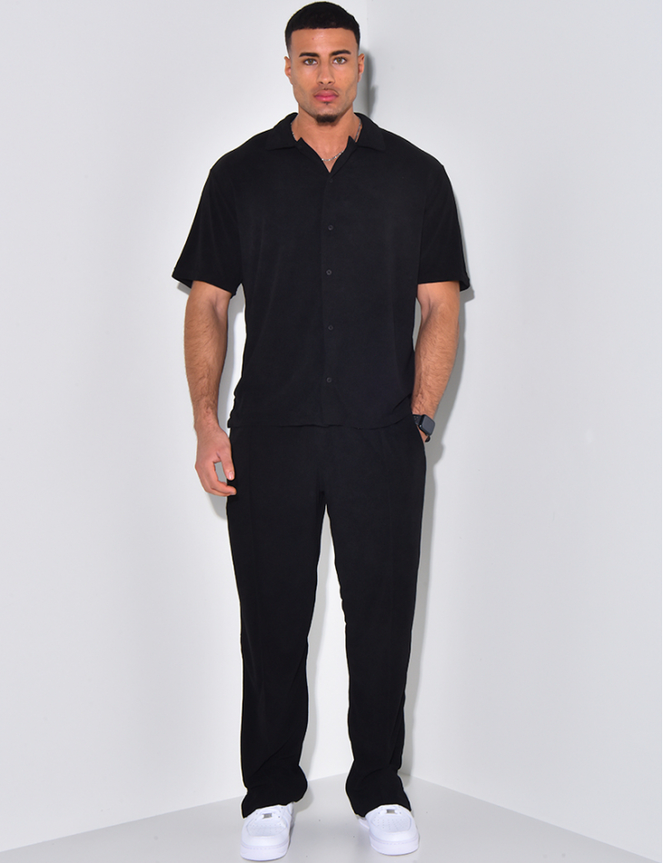 Ensemble chemise et pantalon en éponge Ensemble chemise et pantalon en éponge
