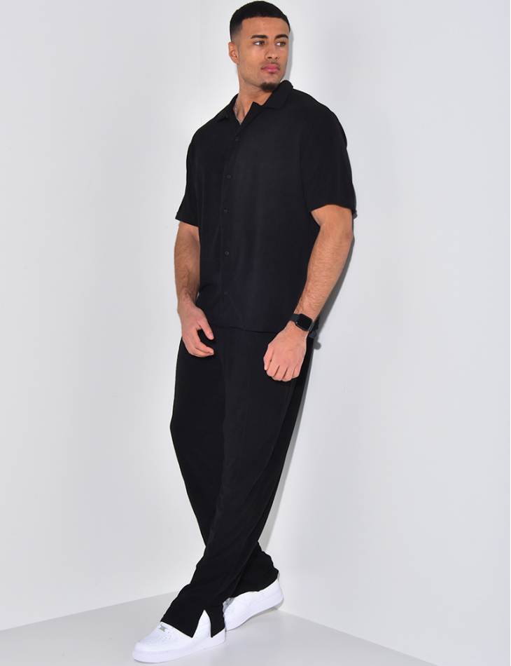 Ensemble chemise et pantalon en éponge Ensemble chemise et pantalon en éponge