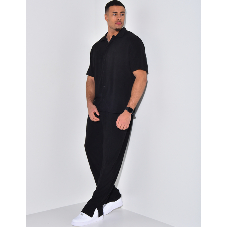 Ensemble chemise et pantalon en éponge Ensemble chemise et pantalon en éponge