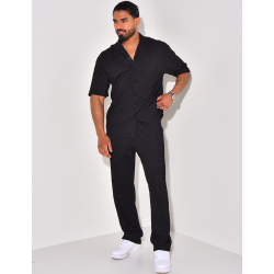 Ensemble pantalon et chemise texturé Ensemble pantalon et chemise texturé