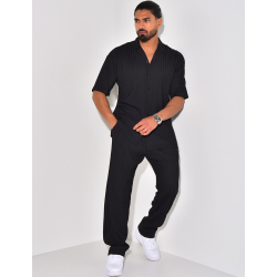 Ensemble pantalon et chemise texturé Ensemble pantalon et chemise texturé