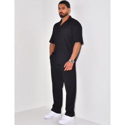 Ensemble pantalon et chemise texturé Ensemble pantalon et chemise texturé