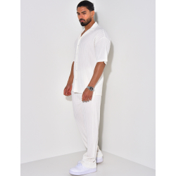 Ensemble pantalon et chemise texturé Ensemble pantalon et chemise texturé