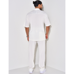 Ensemble pantalon et chemise texturé Ensemble pantalon et chemise texturé