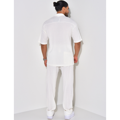 Ensemble pantalon et chemise texturé Ensemble pantalon et chemise texturé