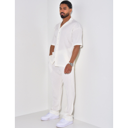 Ensemble pantalon et chemise texturé Ensemble pantalon et chemise texturé