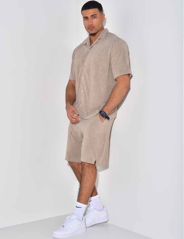 Ensemble chemise et short en éponge Ensemble chemise et short en éponge