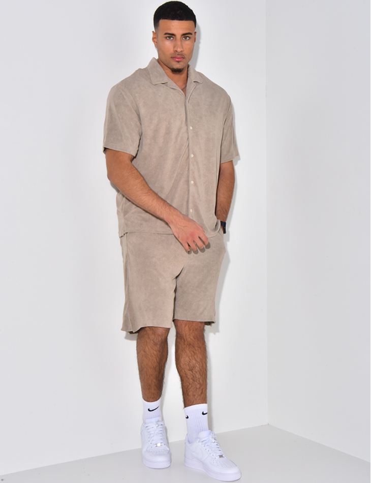 Ensemble chemise et short en éponge Ensemble chemise et short en éponge