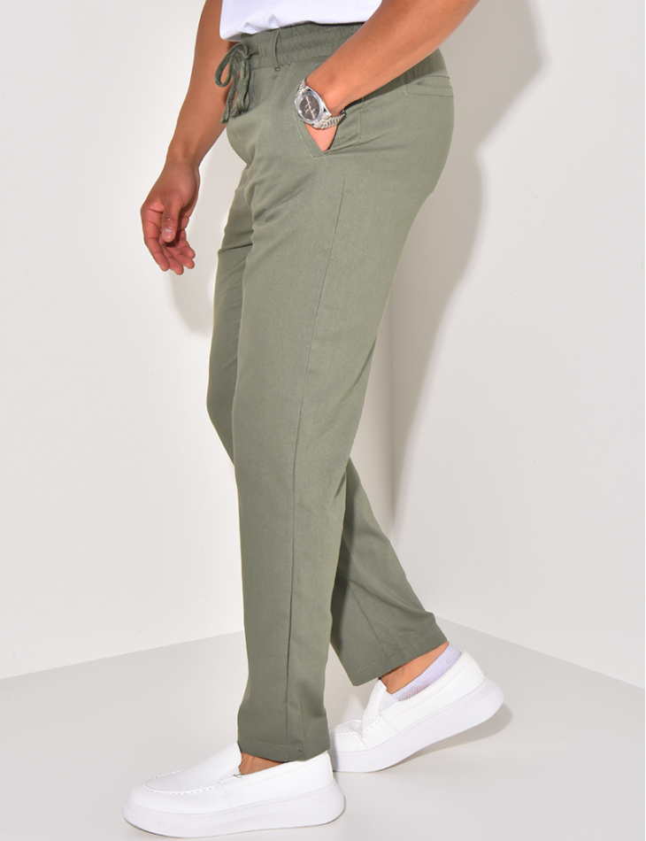 Pantalon effet lin Pantalon effet lin